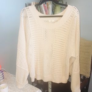 Beige knitted sweater